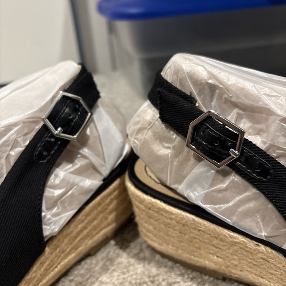 Life Stride Black Espadrille Wedges - Picture 2 of 5